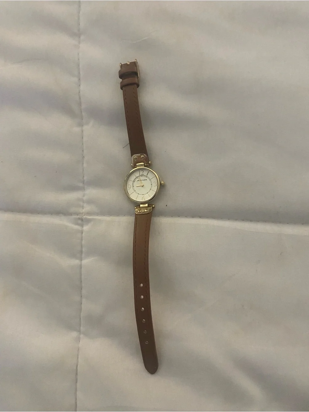Classic Brown Leather-Strap Women's Watch - Gold Case